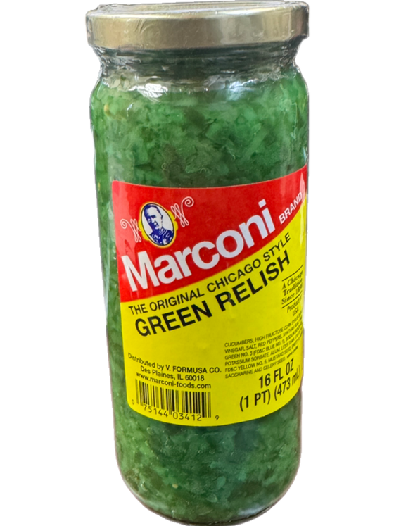 Marconi Bright Green Hot Dog Relish